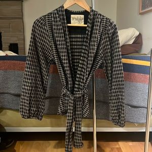 Ace & Jig Black and White Checkered Blouse